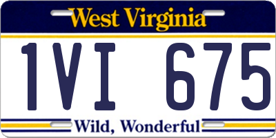 WV license plate 1VI675