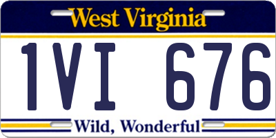 WV license plate 1VI676