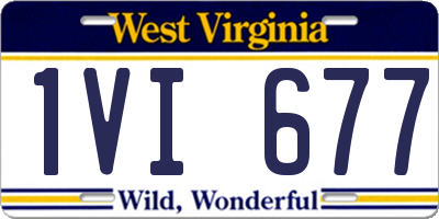 WV license plate 1VI677