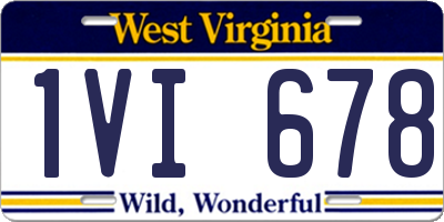 WV license plate 1VI678