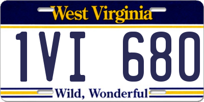 WV license plate 1VI680