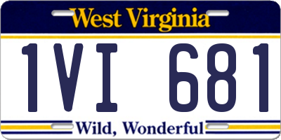 WV license plate 1VI681