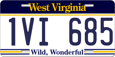 WV license plate 1VI685