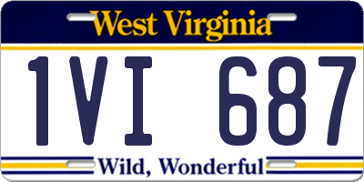 WV license plate 1VI687