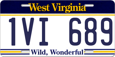 WV license plate 1VI689