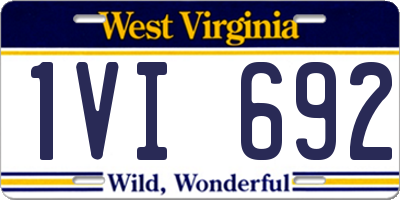 WV license plate 1VI692