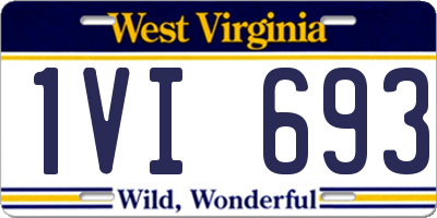 WV license plate 1VI693