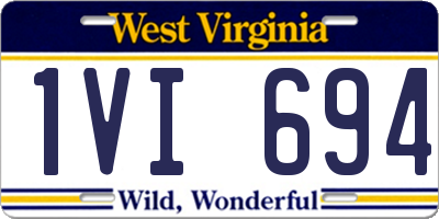 WV license plate 1VI694