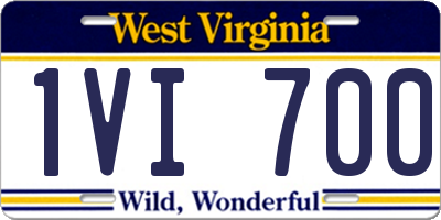 WV license plate 1VI700