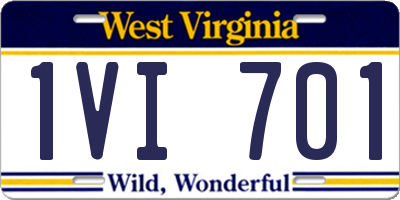 WV license plate 1VI701