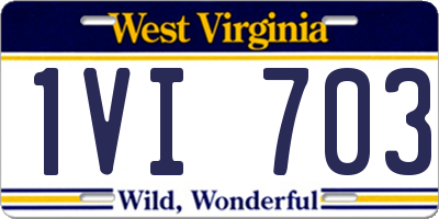 WV license plate 1VI703