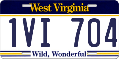 WV license plate 1VI704