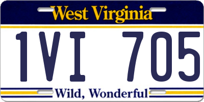 WV license plate 1VI705
