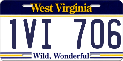 WV license plate 1VI706