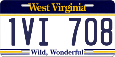 WV license plate 1VI708