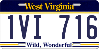 WV license plate 1VI716