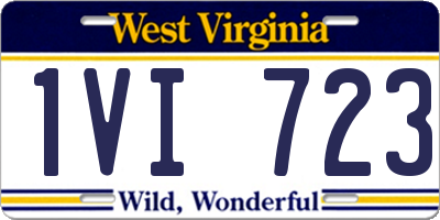 WV license plate 1VI723
