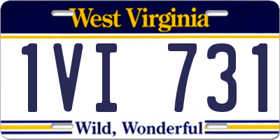 WV license plate 1VI731
