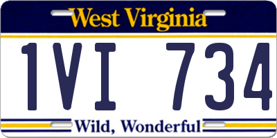 WV license plate 1VI734