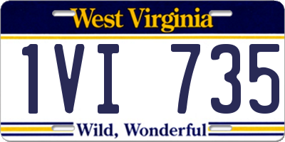 WV license plate 1VI735