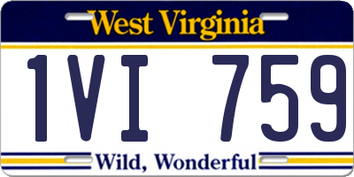 WV license plate 1VI759