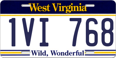 WV license plate 1VI768