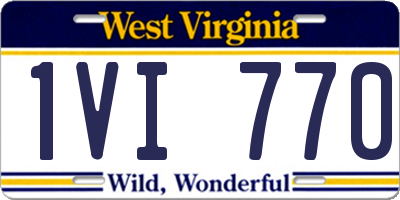 WV license plate 1VI770