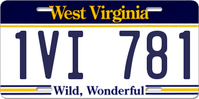 WV license plate 1VI781
