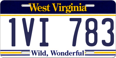 WV license plate 1VI783