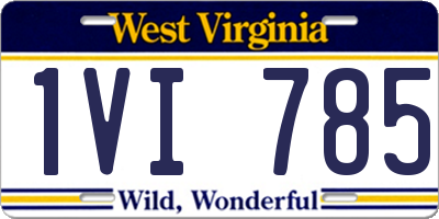 WV license plate 1VI785