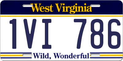 WV license plate 1VI786
