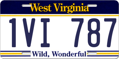WV license plate 1VI787