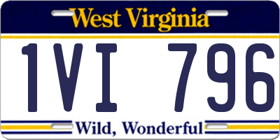 WV license plate 1VI796