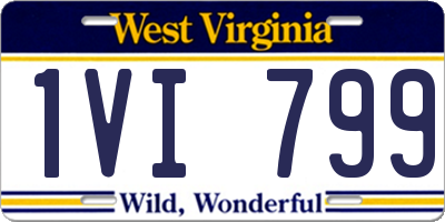 WV license plate 1VI799