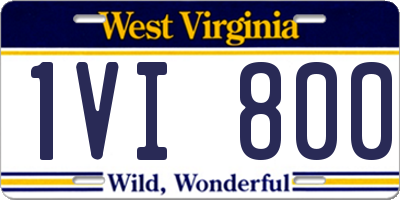 WV license plate 1VI800