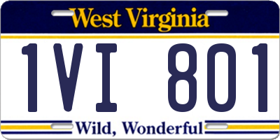WV license plate 1VI801