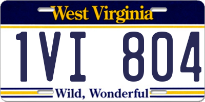 WV license plate 1VI804