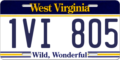 WV license plate 1VI805
