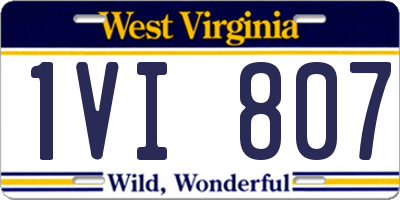WV license plate 1VI807
