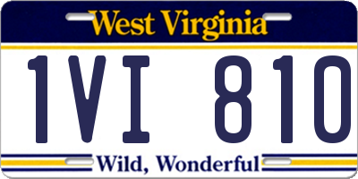 WV license plate 1VI810