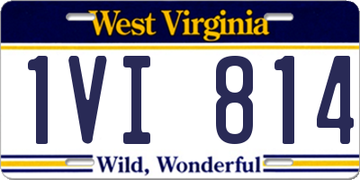 WV license plate 1VI814