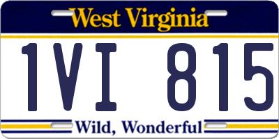 WV license plate 1VI815