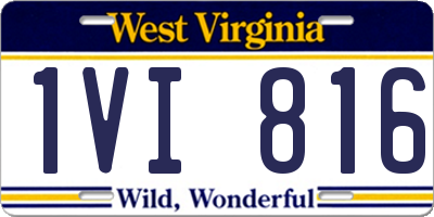 WV license plate 1VI816