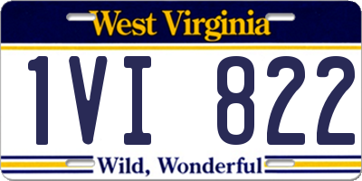 WV license plate 1VI822