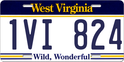 WV license plate 1VI824