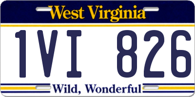 WV license plate 1VI826