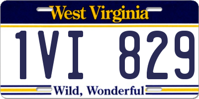 WV license plate 1VI829