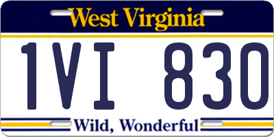 WV license plate 1VI830