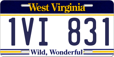WV license plate 1VI831