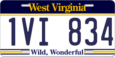 WV license plate 1VI834